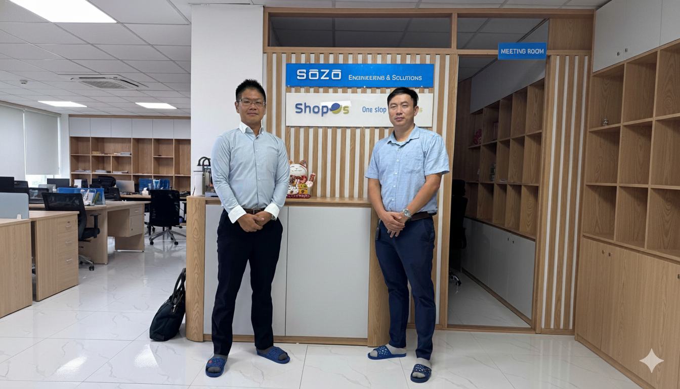 KOGANEI（日本）東南アジア地域代表、SHOPOS有限会社を訪問・業務打ち合わせを実施